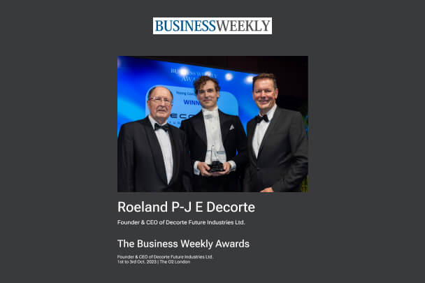 We are happy and honored to announce that Decorte Future Industries Ltd., one of our portfolio companies, won the highly competitive “Young Business of the Year” title at the Business Weekly Awards 2023.